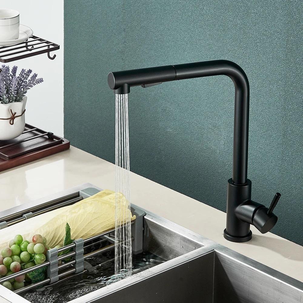 Torneira Cozinha Gourmet Monocomando Extensível Preto Fosco - 3