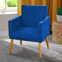 Ver imagem 3 de Kit 2 Poltronas Decorativa Ninacr Azul Royal para Escritório