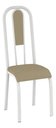 Ver imagem 3 de Kit 4 Cadeiras Madri Corino Creme Tubo Branco