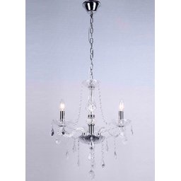 Lustre de Cristal  Maria Thereza 3 Lâmpadas - 2