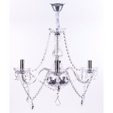Lustre de Cristal  Maria Thereza 3 Lâmpadas