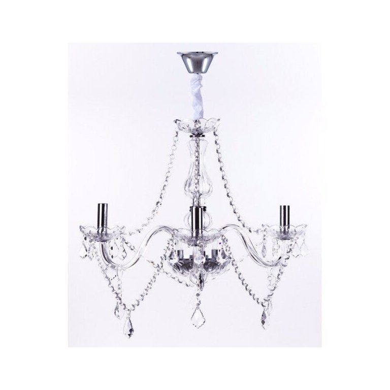 Lustre de Cristal  Maria Thereza 3 Lâmpadas