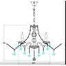 Lustre de Cristal  Maria Thereza 3 Lâmpadas - 3