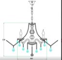 Ver imagem 3 de Lustre de Cristal Maria Thereza 3 Lâmpadas