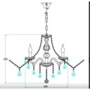 Ver imagem 3 de Lustre de Cristal Maria Thereza 3 Lâmpadas