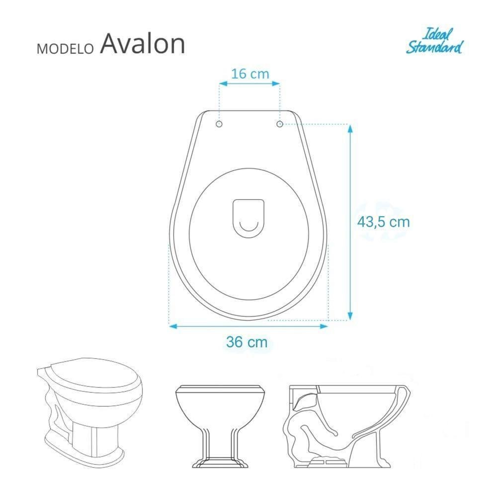 Assento Sanitário Laqueado Soft Close Avalon Papaya para Vaso Ideal Standard - 5