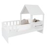 Cama Casinha com Telhado Mdf e Grades Anatômica Branco Mobilistore - 2