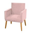Ver imagem 2 de Kit 2 Poltronas Decorativa Nina Cr Suede Rose para Recepção
