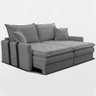 Sofá Baú sem Caixa Retrátil 1,80m Softgel Bonnie Boucle Cinza Claro Cama Inbox - 2