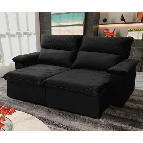Sofá Retrátil Reclinável Paris 150cm Suede Velut com Molas no Assento - King House