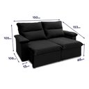 Ver imagem 5 de Sofá Retrátil Reclinável Paris 150cm Suede Velut com Molas no Assento - King House