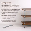 Ver imagem 5 de Sapateira Mdf Marrom Banco Organizadora Porta Sapatos Hall Entrada Moderna Aberto Movel Simples
