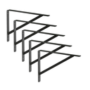 Ver imagem 1 de 5x Suporte Cantoneira Mão Francesa Preta P/prateleira 15cm