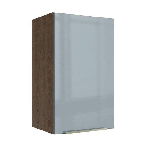Armário Aéreo Madesa Lux 40 cm 1 Porta Rustic/Cinza