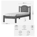 Ver imagem 3 de Cama de Solteiro 188cm X 95cm Grécia Freijó Madeira Pinus - Cavazotto