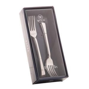 Conjunto 6 Garfos De Sobremesa Wolff Berna Em Aço Inox