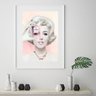 Quadro Marilyn Monroe - Perfume - 60x48cm:madeira Branca - 1