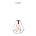 Ver imagem 1 de Lustre Pendente Aramado Cristal 24 Cm Decorações Cor: Branco