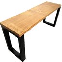 Ver imagem 3 de Banco Industrial Beauty Assento em Madeira Maciça e Pés de Ferro - 1 Metro