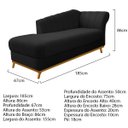 Ver imagem 4 de Kit Diva Recamier Vanessa 185cm Lado Esquerdo e 02 Poltronas Laura Suede - Doce Sonho Móveis RECAMIE
