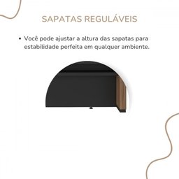 Mesa Tamburato Atendimento Nogal/preto - Artany Móveis - 5