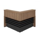 Ver imagem 1 de Mesa Tamburato Atendimento Nogal/preto - Artany Móveis