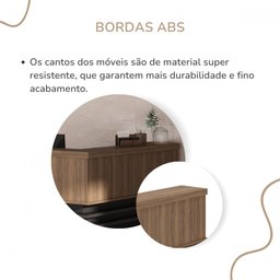 Mesa Tamburato Atendimento Nogal/preto - Artany Móveis - 6