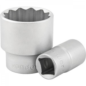 Soquete estriado com encaixe de 1/2" 30 mm Vonder