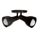 Ver imagem 1 de Luminária Spot de Sobrepor Duplo 2 Lâmpadas Direcionável E27 Cor:preto