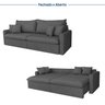 Sofá Cama Retrátil e Reclinável 260cm Colibri CabeCasa MadeiraOriginals - 5