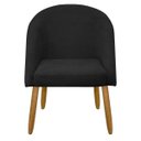 Ver imagem 3 de Kit 2 Banqueta Poltrona Lua Bouclê Ideal para Sala Penteadeira ou Salão:preto