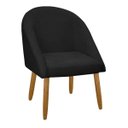 Ver imagem 2 de Kit 2 Banqueta Poltrona Lua Bouclê Ideal para Sala Penteadeira ou Salão:preto