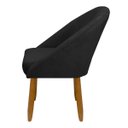 Ver imagem 4 de Kit 2 Banqueta Poltrona Lua Bouclê Ideal para Sala Penteadeira ou Salão:preto