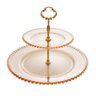 Prato Para Doces Wolff Pearl Cristal 19x32x24cm Âmbar Duplo - 1