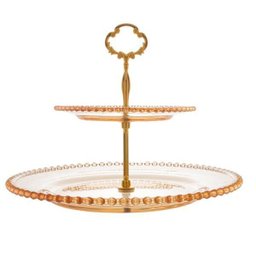 Prato Para Doces Wolff Pearl Cristal 19x32x24cm Âmbar Duplo - 2