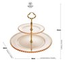 Prato Para Doces Wolff Pearl Cristal 19x32x24cm Âmbar Duplo - 5
