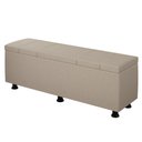 Ver imagem 4 de Baú Sapateira Estofada Casal King Size 195 Cm Venus Linho Skybox Bege