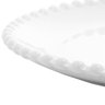 Kit 6 Pratos Porcelana Sobremesa Branca Beads 20Cm Gourmet - 6