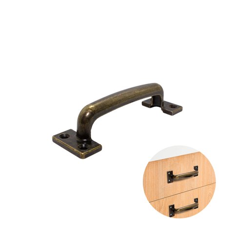 Puxador Alça Ouro Envelhecido 12 cm 10 Peças