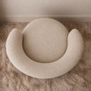 Ver imagem 4 de Poltrona Orgânica Maya Suede Bege Sala Quarto Recepção