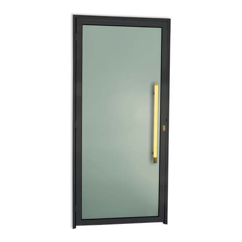Porta Murano c/Puxador D. Super Preto Dourado 100 Brimak