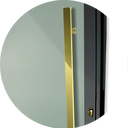 Ver imagem 4 de Porta Murano c/Puxador D. Super Preto Dourado 100 Brimak