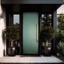 Ver imagem 2 de Porta Murano c/Puxador D. Super Preto Dourado 100 Brimak