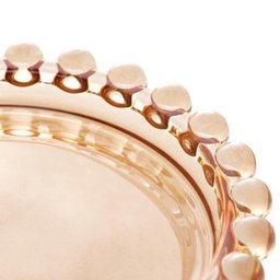 Jogo De Pratos Mesa Wolff Pearl Cristal Âmbar 24cm 4 Peças - 4