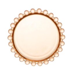 Jogo De Pratos Mesa Wolff Pearl Cristal Âmbar 24cm 4 Peças - 6