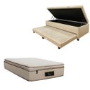 Ver imagem 1 de Cama Box Baú Solteiro com Auxiliar (Bicama) + Colchão Cloud Molas Ensacadas c/Pillowtop 32cm | Kit C