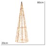 Arvore Cone Natalino Decorativo Vazado com 300 Leds 80cm - 3