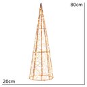 Ver imagem 3 de Arvore Cone Natalino Decorativo Vazado com 300 Leds 80cm