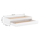 Ver imagem 4 de Bicama Solteiro Mdf Branco sem Cabeceira Mobilistore