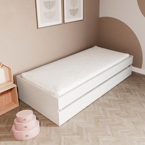 Bicama Solteiro Mdf Branco sem Cabeceira Mobilistore